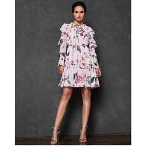 Ted Baker Saaraah Iguazu Cold Shoulder Dress / Ted 2 / Size 6 / Light Pink